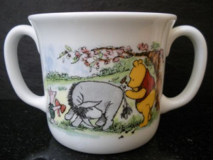 ... Disney Winnie The Pooh Child's Mug Cup Eeyore's Tail Quote Verse