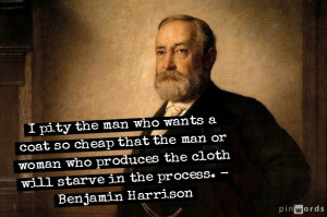 President Benjamin Harrison Quote