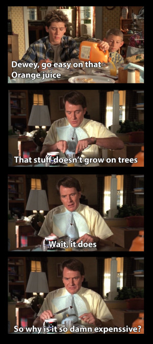 Hal Realizes Orange Juice Does Grow On Trees In Malcolm In The Middle
