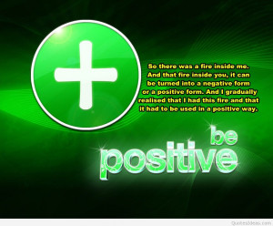 Wallpaper Be positive quote