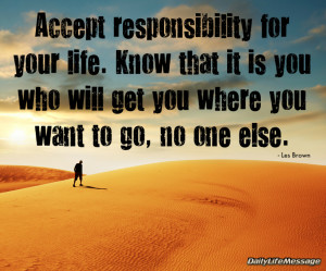 accept responsibility