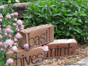 herb markers (or could be used as decorative garden stones with quotes ...