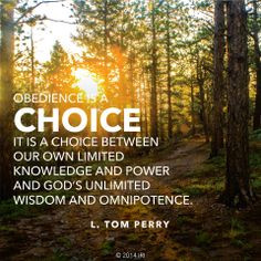 Choice, Lds Quotes, Obedience, Toms Perry, Inspiration Thoughts, Lds ...
