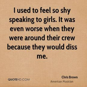 Chris Brown - I used to feel so shy speaking to girls. It was even ...
