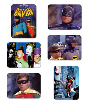 ... Batman, a complete set of 6 large collectible classic Batman TV Series