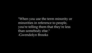 quote about being in the minority