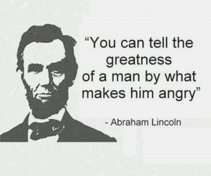 Anger quote by Abraham lincoln