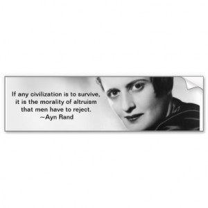 Ayn Rand quote Bumper Stickers