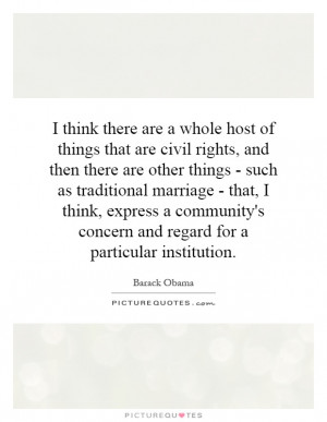 civil rights, and then there are other things - such as traditional ...