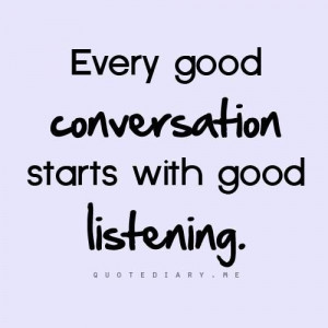 Every good conversation...