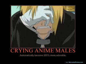 anime sad boy crying anime