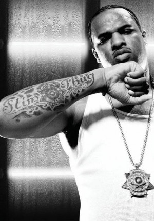 rapper slim thug showing off his slim thug tattoo slim thug album ...