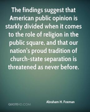The findings suggest that American public opinion is starkly divided ...