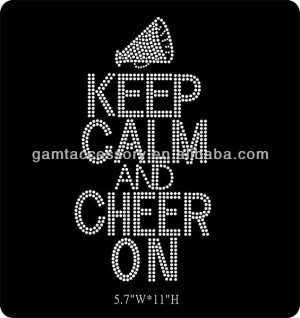 Recommended keep calm and cheer on rhinestone transfers design on ...