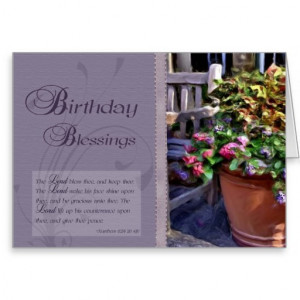 Birthday Blessings - Bible Verse Greeting Card