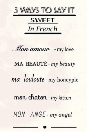 ️How To Say Sweet Things To Your Love In French ️