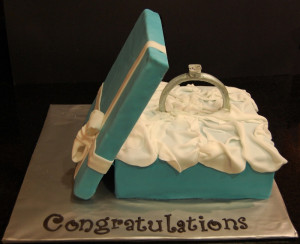 Tiffany Ring Box Engagement Cake...
