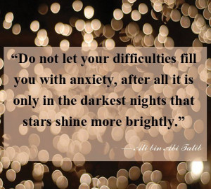 Don’t let difficulties fill you with anxiety