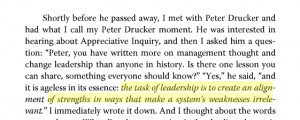 Peter Drucker On Strengths and Leadership