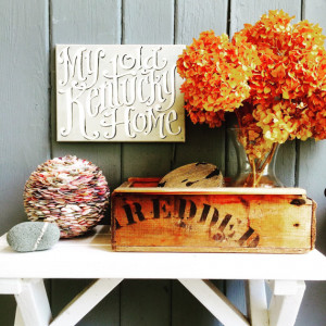 My Old Kentucky Home - state art - song lyric - custom quote