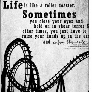 Life is like a roller coaster.