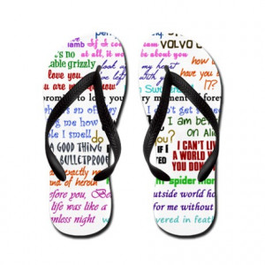 ... Cullen Gifts > Alice Cullen Footwear > Twilight Quotes Flip Flops