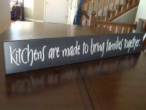 ... made to bring families together Wood Sign Signs with Sayings 5.5