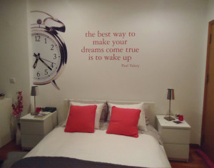The best way to make your dreams come true is to wake up wall decal