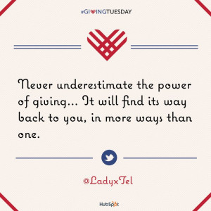 The power of giving.