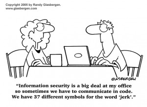 Business Cartoons: data security, security, information encryption ...