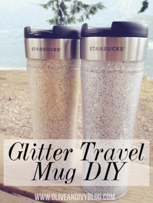 DIY glitter mug tutorial #crafts