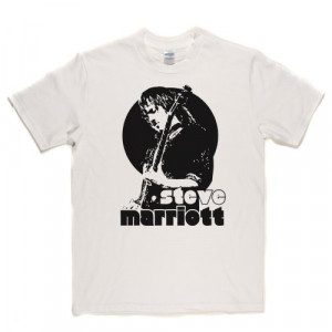 Steve Marriott T shirt white black Large