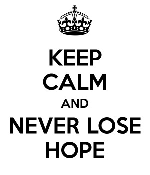 Never Lose Hope Wallpaper Keep calm and never lose hope
