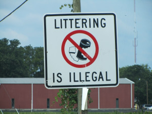 Anti-Littering sign in Virginia