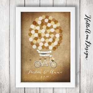 Wedding Guest Book Balloons & Tandem Bicycle Guest by HelloAm, $39.90 ...