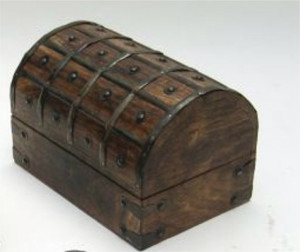 nested wooden pirate chest
