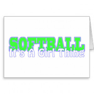 Softball- It's A Girl Thing Cards