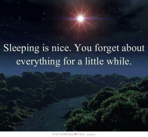Sleep Is Good Quotes Sleeping is nice.