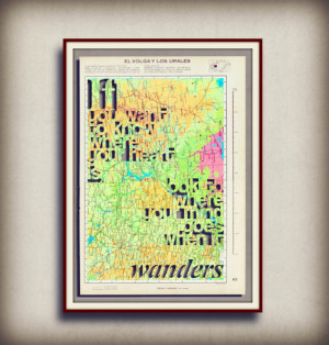 inspirational quote - handmade artwork - upcycled vintage page atlas ...