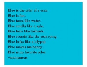 color blue poem