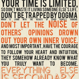 favorite quote. Steve Jobs.