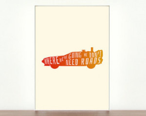 Car Poster 80s Movie Cult Movies Marty Mcfly Quotes