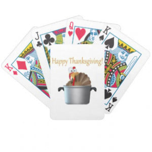 Funny Turkey, Happy Thanksgiving Day Bicycle Card Decks