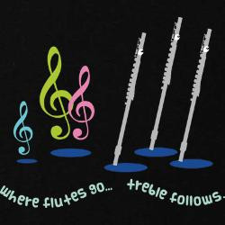 Flute Treble Quote Hoodie Height...