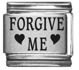 Forgive Me Laser Etched Italian Charm