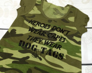 Heroes don't wear capes, they wear dog tags Sparkling Camouflage ...