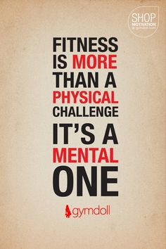 Fitness is more than a #physical challenge. It's a mental one.