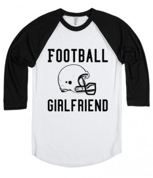 Football Girlfriend tee t shirt black/white