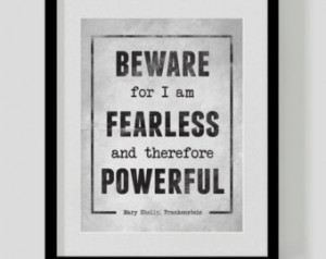 Frankenstein Quote Prin t - Inspirational Print, Literary Quote ...