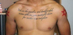 quotes chest piece tattoos quotes chest tattoos for men quotes